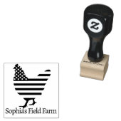 Gepersonaliseerd rustiek Boerderij Fresh Name Chic Rubberstempel (Gestempeld)