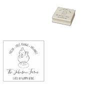 Gepersonaliseerd rustiek familie ei Boerderij Rubberstempel (Gestempeld)