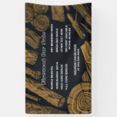 Gepersonaliseerd Rustiek Hout Voor Verkoop Bundel Spandoek (Verticaal)