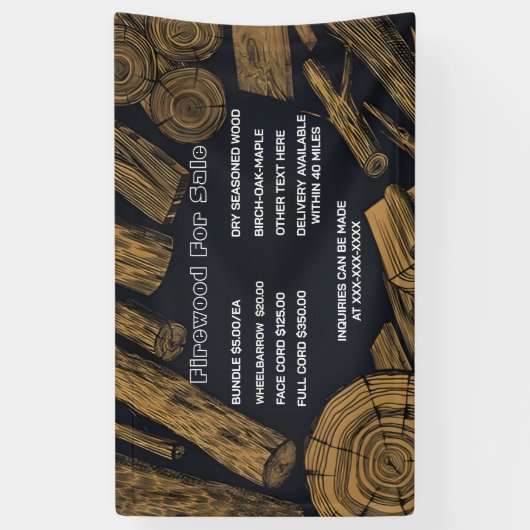 Gepersonaliseerd Rustiek Hout Voor Verkoop Bundel  Spandoek (Verticaal)