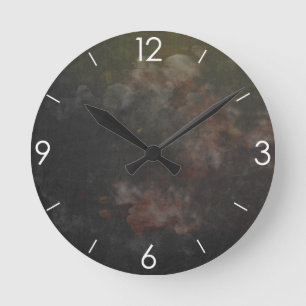 Gepersonaliseerd  Rustiek Zwart Krijtbord Ronde Klok