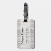 Gepersonaliseerd rustig lichthout, bagagelabel voo (Achterkant verticaal)