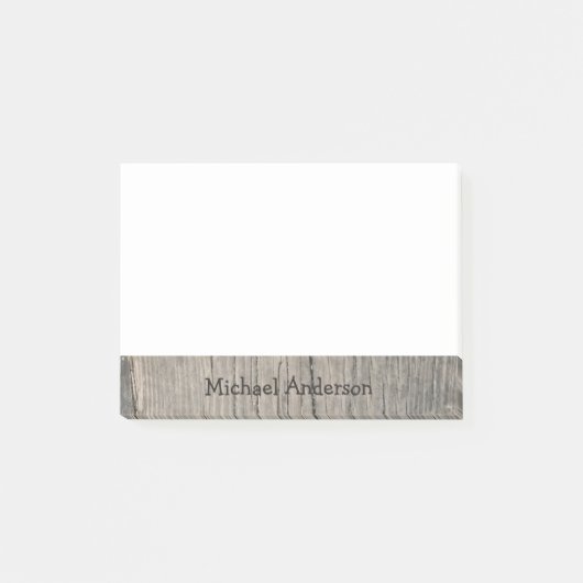 Gepersonaliseerd Rustisch Hout Post-it® Notes (Voorkant)