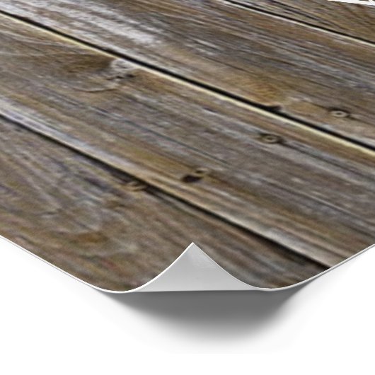 Gepersonaliseerd Rustisch Roos Wedding Poster (Hoek)