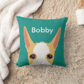 Gepersonaliseerd Ruw Gestreken Sandy Podenco Face Kussen (Deken)