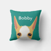 Gepersonaliseerd Ruw Gestreken Sandy Podenco Face Kussen (Achterkant)