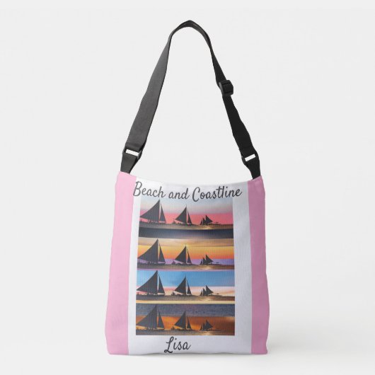 Gepersonaliseerd Sails Cross Body Bag Crossbody Tas (Voorkant)