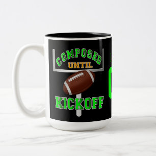 Gepersonaliseerd samengesteld tot het Football van Tweekleurige Koffiemok