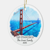 Gepersonaliseerd San Francisco Ornament, Californi Keramisch Ornament (Links)