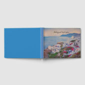 Gepersonaliseerd Santorini Greece Wedding Guestboo Gastenboek (Volledig)