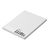 Gepersonaliseerd schaakstuk grijs notitieblok (Gedraaid)