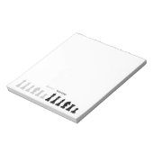 Gepersonaliseerd schaakstuk zwart wit notitieblok (Gedraaid)