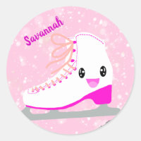 Gepersonaliseerd schaatsen Roze Kawaii kunstschaat