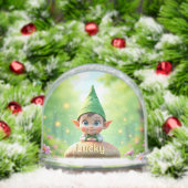 Gepersonaliseerd Schattige Baby Elf Snow Wereldbol Sneeuwbol (Kerstmis)