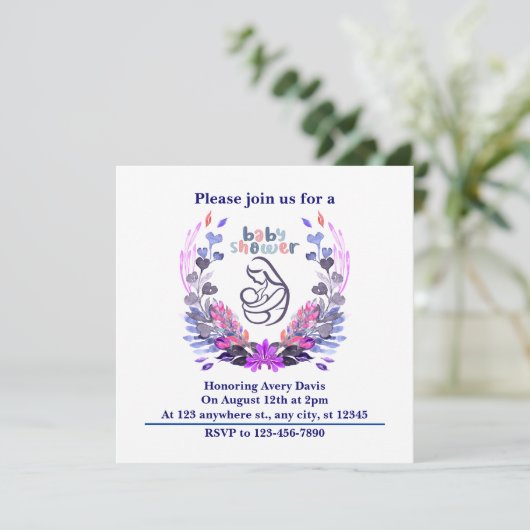 Gepersonaliseerd Schattige Baby shower Kaart (Staand voorkant)