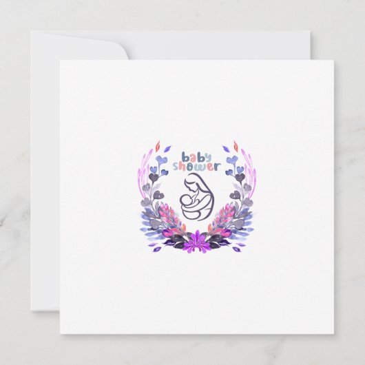 Gepersonaliseerd Schattige Baby shower Kaart (Achterkant)