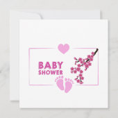 Gepersonaliseerd Schattige Bloemen Baby shower Kaart (Achterkant)
