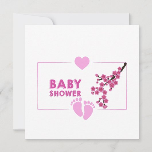 Gepersonaliseerd Schattige Bloemen Baby shower Kaart (Achterkant)