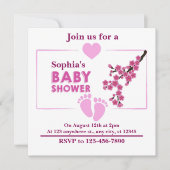 Gepersonaliseerd Schattige Bloemen Baby shower Kaart (Voorkant)