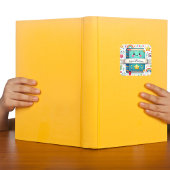 Gepersonaliseerd Schattige boek Vierkante Sticker