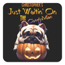 Gepersonaliseerd Schattige Funny Halloween Pug Pup