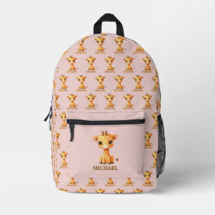 Gepersonaliseerd Schattige Giraffe patroon Bedrukte Rugzak
