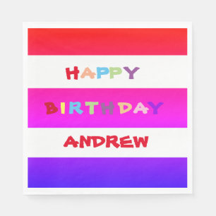 Gepersonaliseerd Schattige & kleurrijk Happy Birth Servet