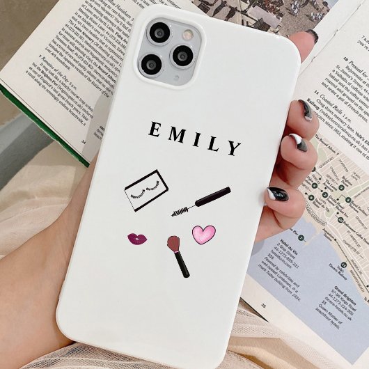 gepersonaliseerd, Schattige, make-up artist, meisj Case-Mate iPhone Case