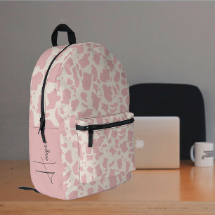 Gepersonaliseerd Schattige Meisje Koe Huidpatroon Bedrukte Rugzak