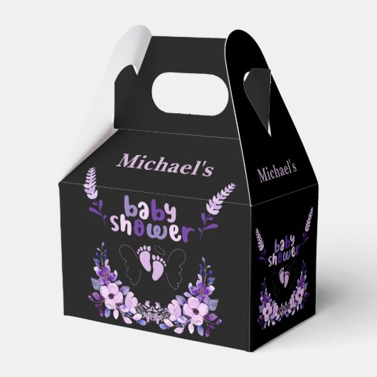 Gepersonaliseerd Schattige Monogram Baby shower Bedankdoosjes (Voorkant Zijde)