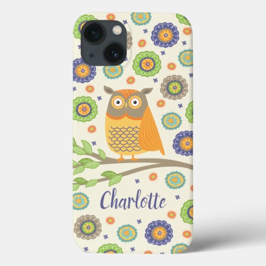 Gepersonaliseerd Schattige uilenpatroon Case-Mate iPhone Case (Achterkant)