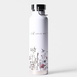 Gepersonaliseerd Schattige Wildflower Chic Design  Waterfles