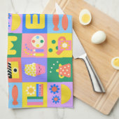 Gepersonaliseerd Schattigee en Happy Home Calender Theedoek (Quarter Fold)