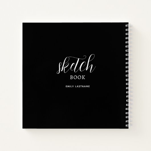 Gepersonaliseerd schetsboek met Jouw naam Notitieb Notitieboek (Achterkant)