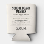 Gepersonaliseerd schoolbestuurslid Grappig Blikjeskoeler (Achterkant)