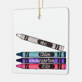 Gepersonaliseerd schooljaar Crayon Keramisch Ornament (Links)