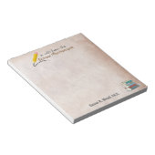 Gepersonaliseerd schoolpsycholoog Parchment Note P Notitieblok (Schuin)