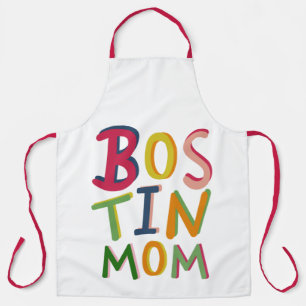 Gepersonaliseerd Schort van Bostin Mam Black