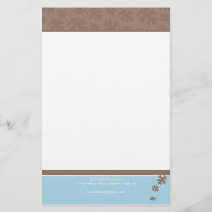GEPERSONALISEERD SCHRIJFPAPIER:: dalende bladeren Briefpapier