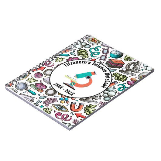 Gepersonaliseerd Science Notitieboek Hoesje - Paar (Linkerzijde)