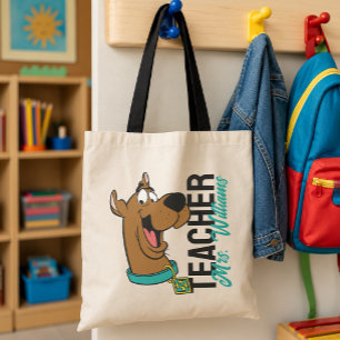 Gepersonaliseerd Scooby-Doo Gelukkig Gezicht Ler Tote Bag
