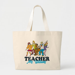 Gepersonaliseerd Scooby-Doo Happy Face Teacher Grote Tote Bag