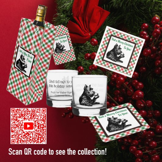 Gepersonaliseerd Scotty Dog Christmas Rocks Whisky Glas