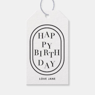 Gepersonaliseerd Scrambled "Happy Birthday" cadeau Cadeaulabel