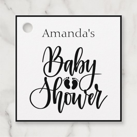 Gepersonaliseerd script Baby shower Dank u Bedankjes Labels (Voorkant)