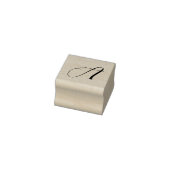 Gepersonaliseerd script Initiaal Rubberstempel (Stempel)