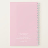 Gepersonaliseerd script kalligrafie roze bijbel st notitieboek (Achterkant)