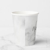 Gepersonaliseerd Script Monogram en naam White Mar Papieren Bekers (Rechts)