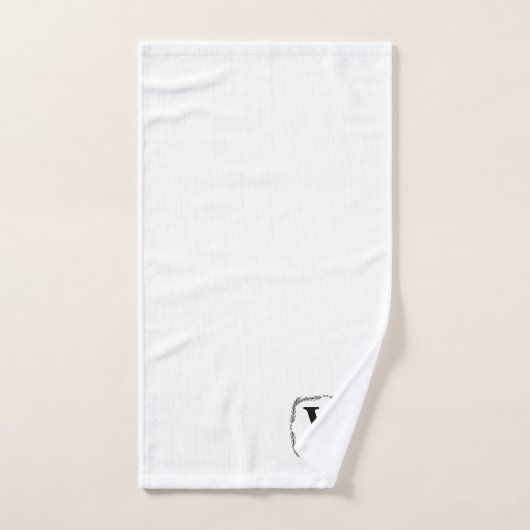 Gepersonaliseerd script Monogram Initiaal & Naam k Bad Handdoek (Handdoek)
