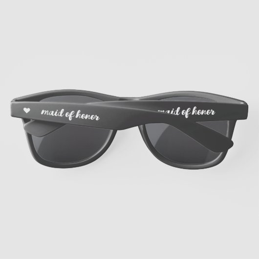 Gepersonaliseerd script Sunglass | Huwelijksfeestg Zonnebrillen (Achterkant)